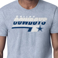 Dallas Cowboys Starter Logo Push Graphic T-Shirt - Heather Gray cheap