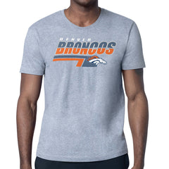Denver Broncos Starter Logo Push Graphic T-Shirt - Heather Gray discount