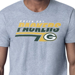 Green Bay Packers Starter Logo Push Graphic T-Shirt - Heather Gray discount