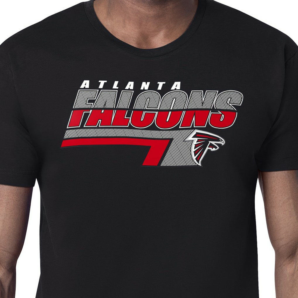 Atlanta Falcons Starter Logo Push Graphic T-Shirt - Black on sale