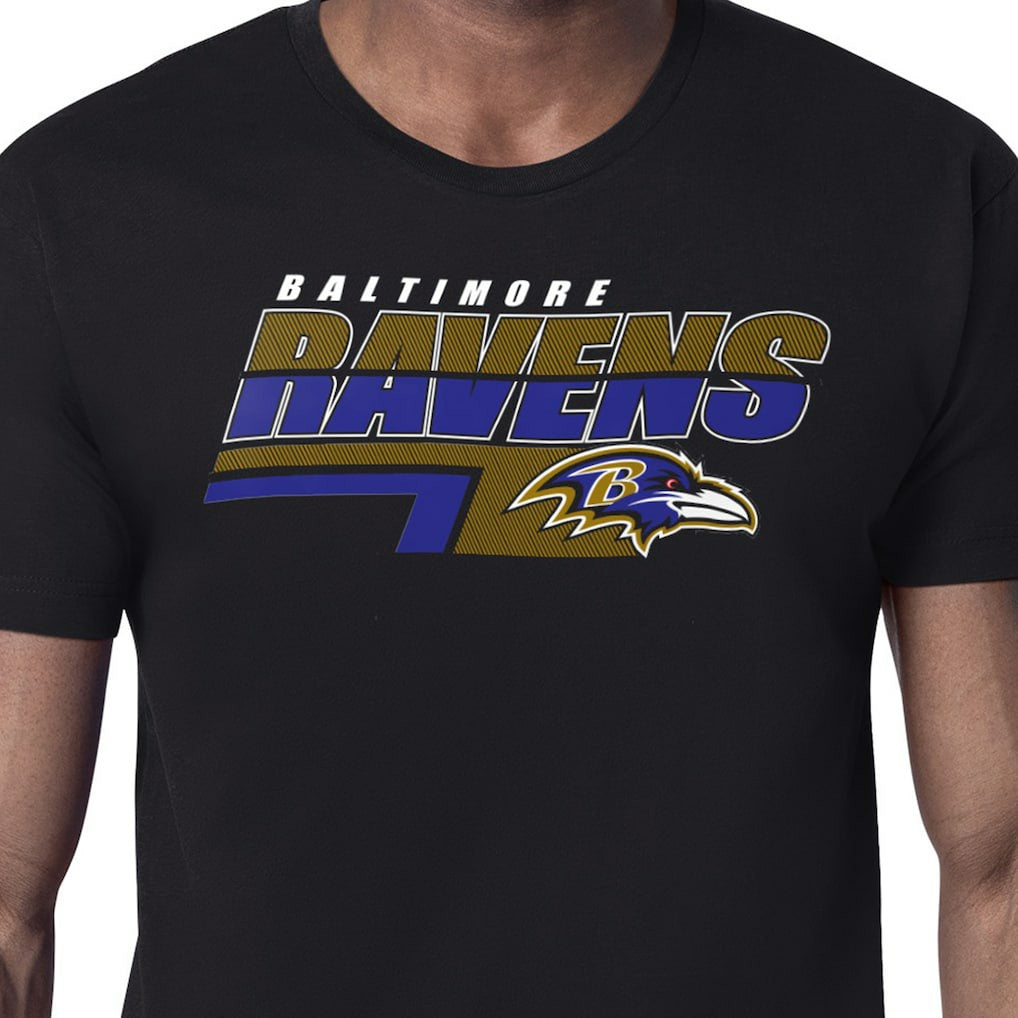 Baltimore Ravens Starter Logo Push Graphic T-Shirt - Black sale