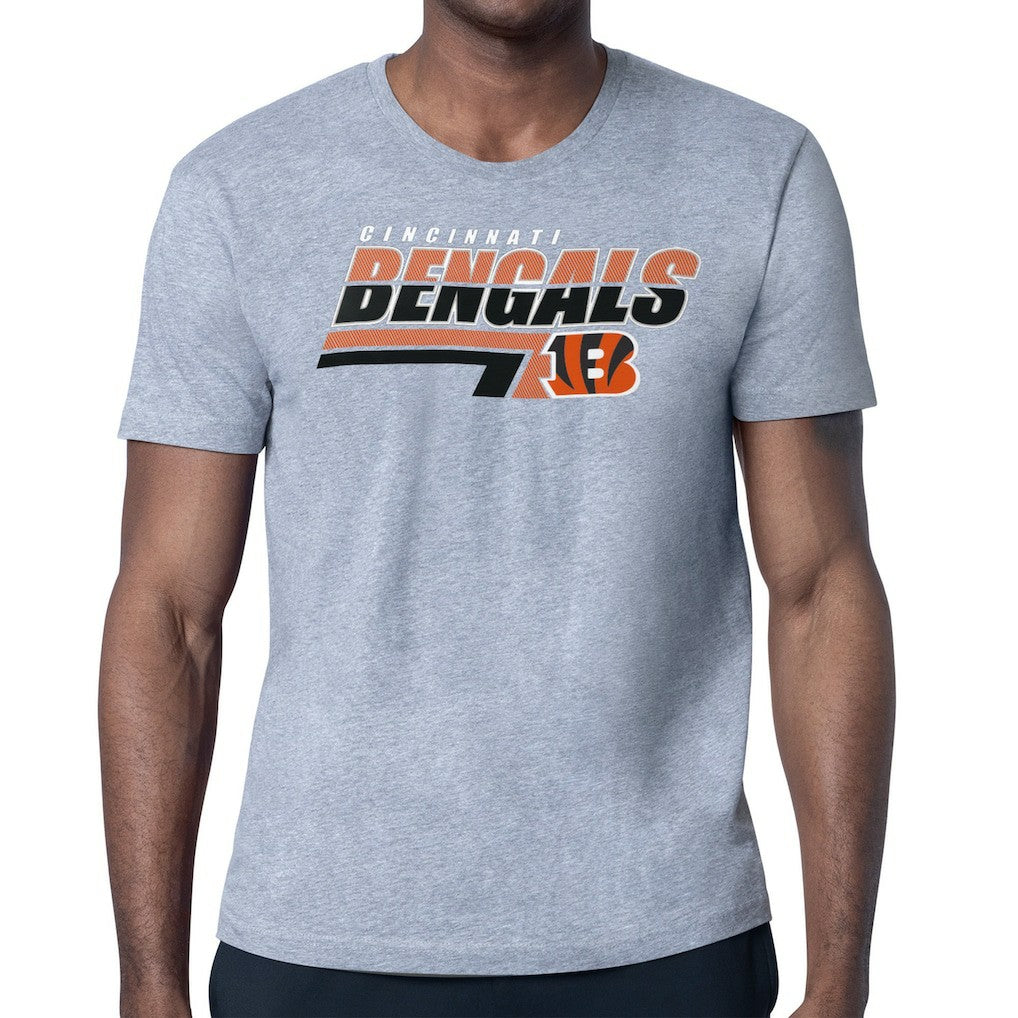 Cincinnati Bengals Starter Logo Push Graphic T-Shirt - Heather Gray for sale