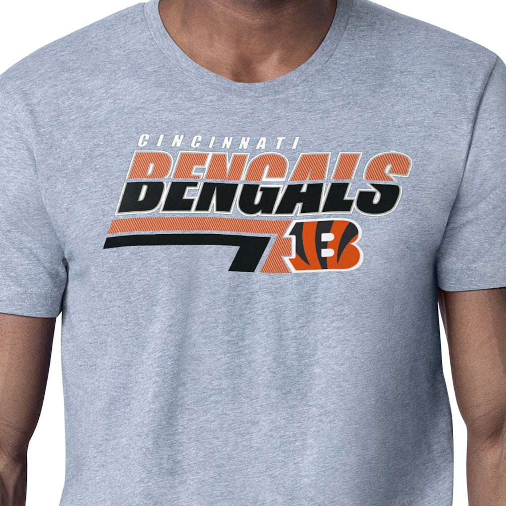 Cincinnati Bengals Starter Logo Push Graphic T-Shirt - Heather Gray for sale