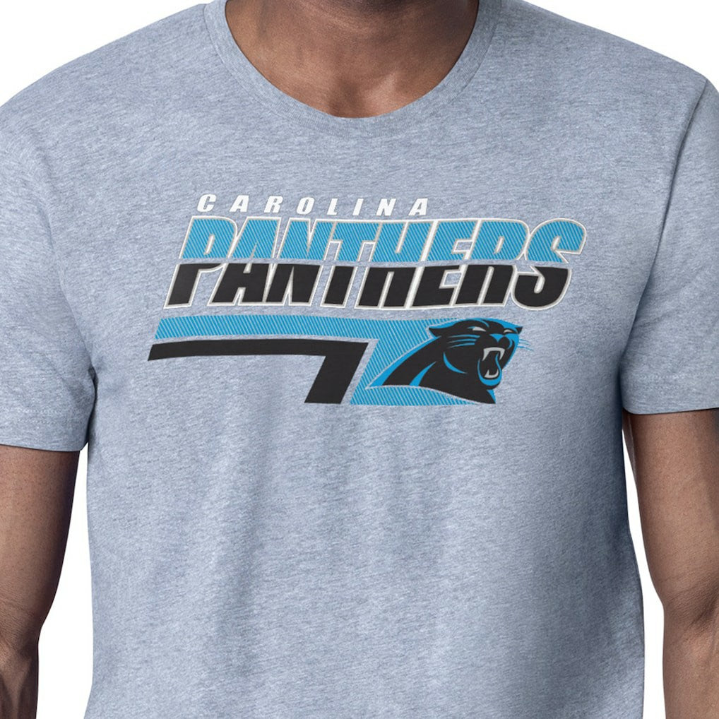 Carolina Panthers Starter Logo Push Graphic T-Shirt - Heather Gray on sale