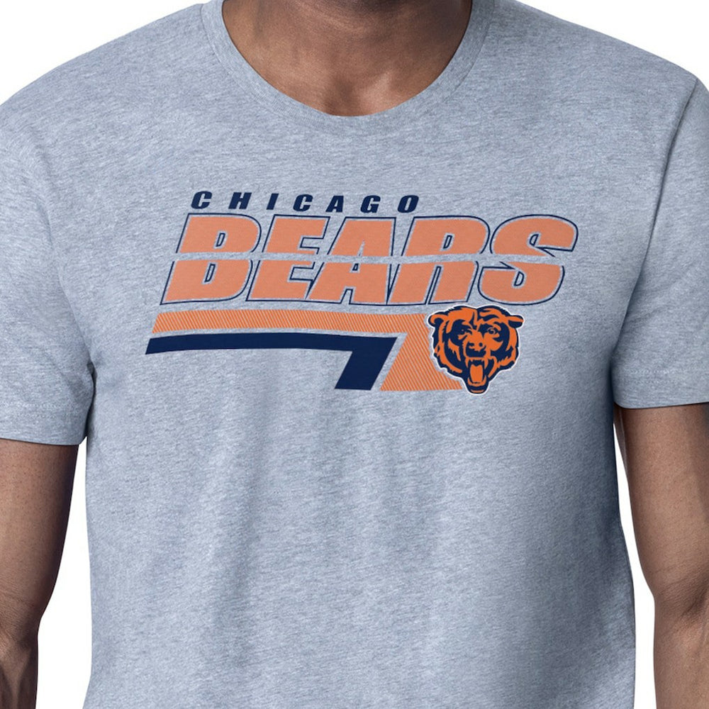 Chicago Bears Starter Logo Push Graphic T-Shirt - Heather Gray cheap