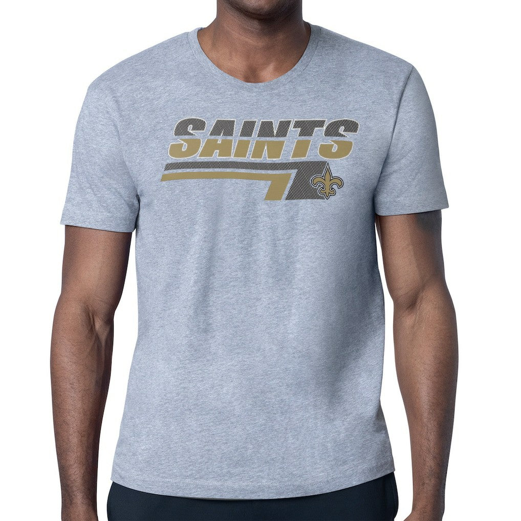 New Orleans Saints Starter Logo Push Graphic T-Shirt - Heather Gray for sale