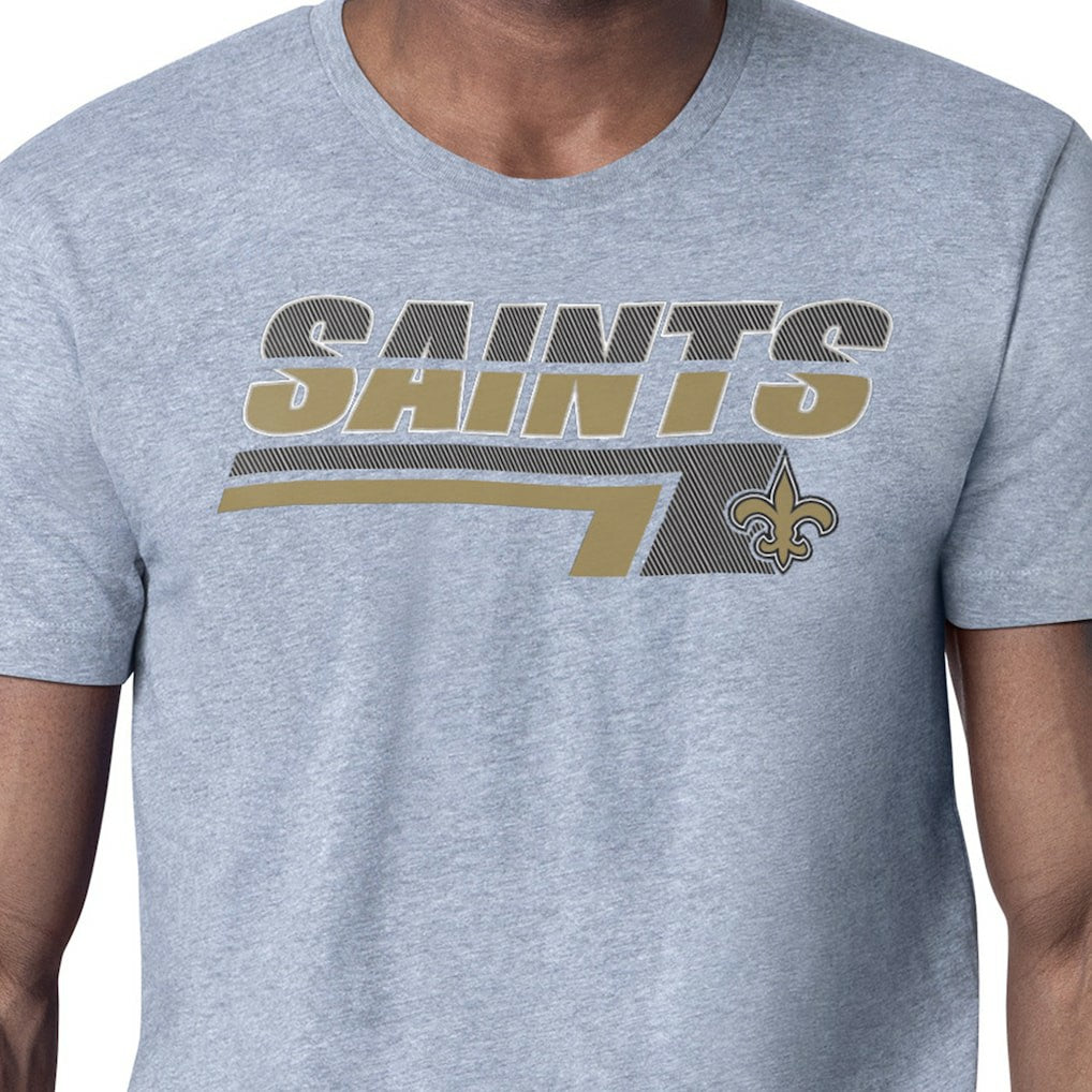 New Orleans Saints Starter Logo Push Graphic T-Shirt - Heather Gray for sale