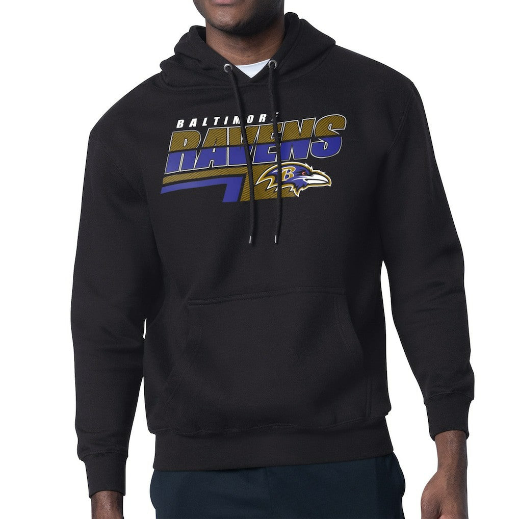 Baltimore Ravens Starter Logo Push Graphic Hoodie - Black on sale