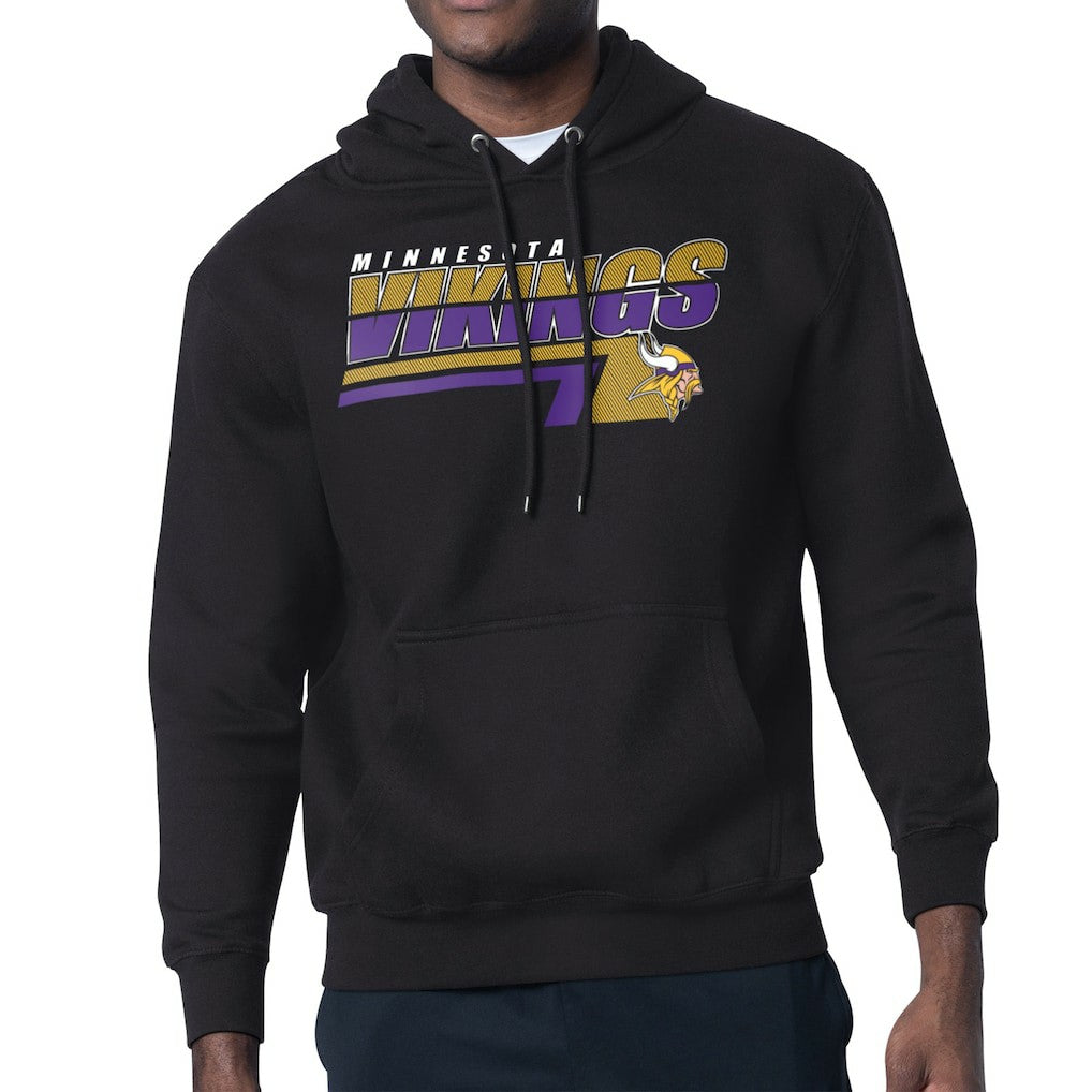 Minnesota Vikings Starter Logo Push Graphic Hoodie - Black discount