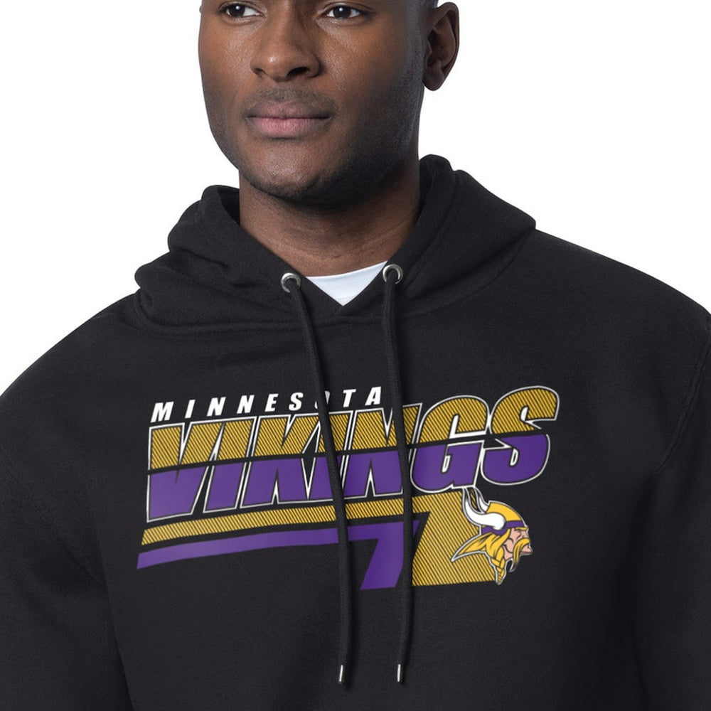 Minnesota Vikings Starter Logo Push Graphic Hoodie - Black discount