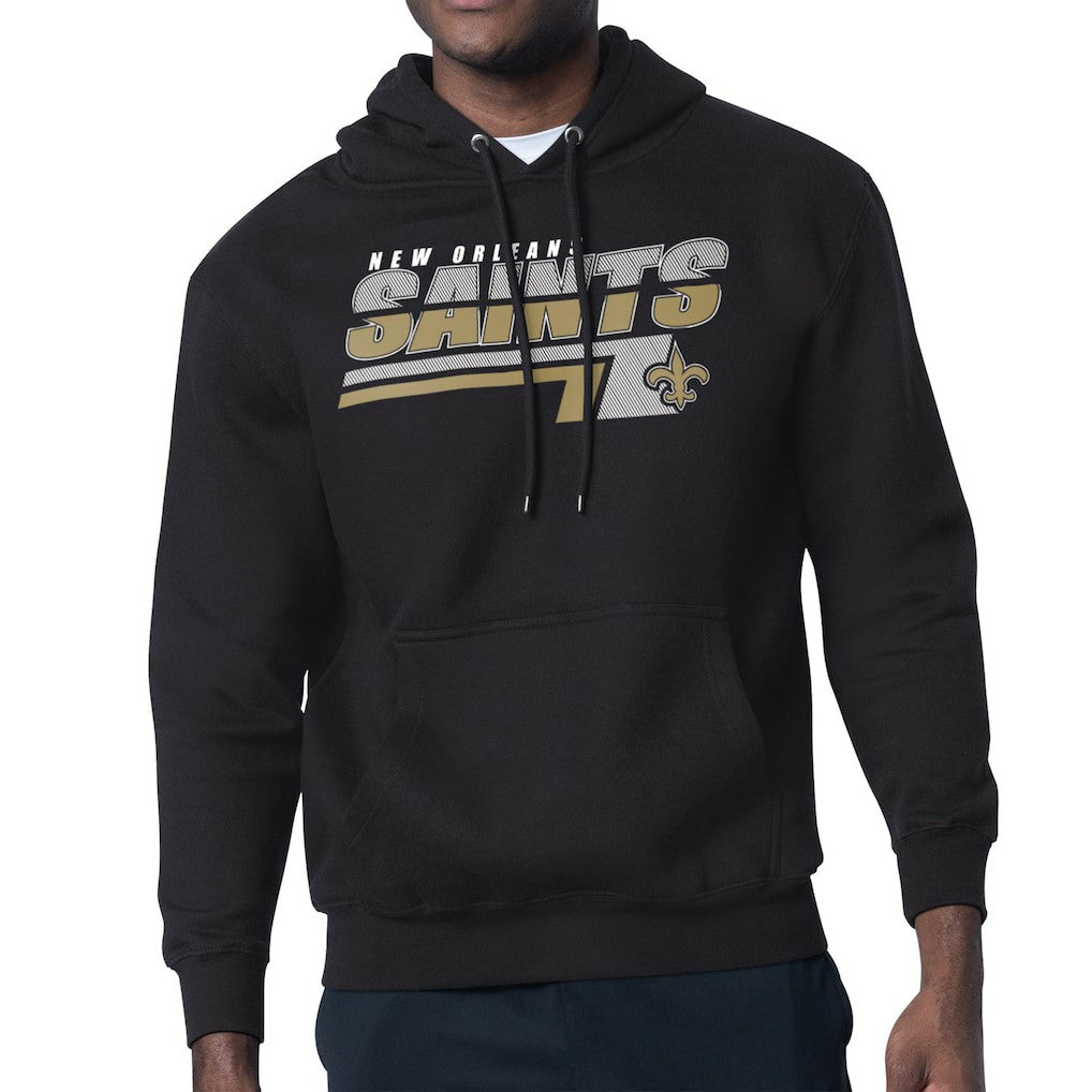 New Orleans Saints Starter Logo Push Graphic Hoodie - Black on sale