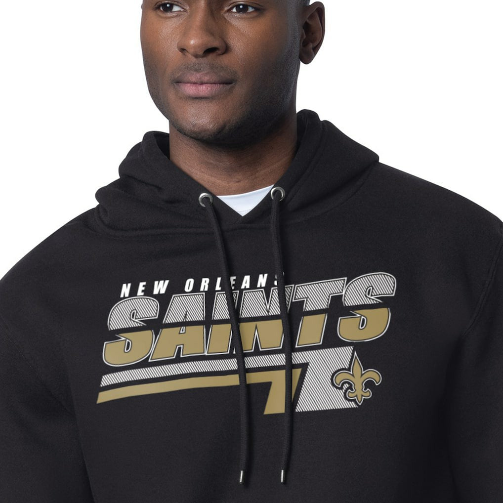 New Orleans Saints Starter Logo Push Graphic Hoodie - Black on sale