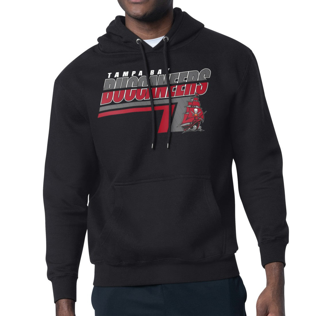 Tampa Bay Buccaneers Starter Logo Push Graphic Hoodie - Black outlet