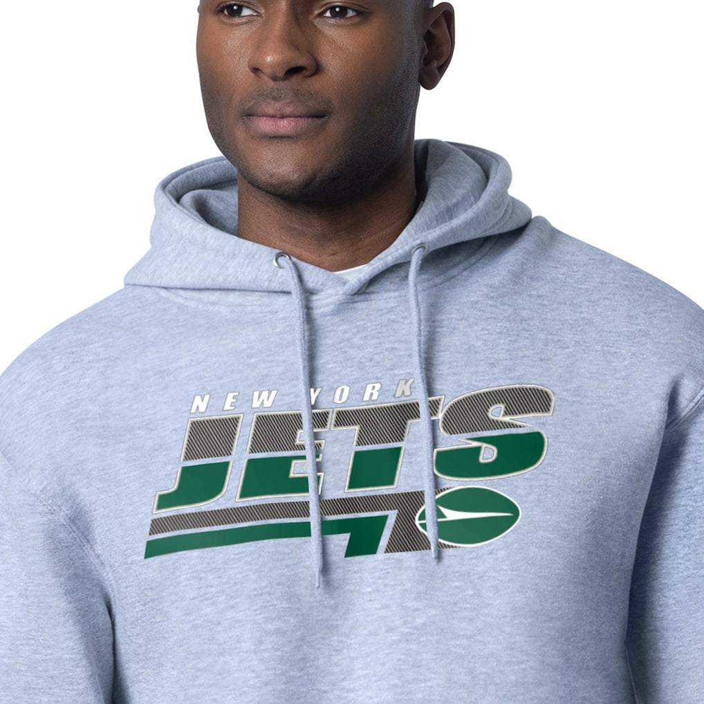 New York Jets Starter Logo Push Graphic Hoodie - Heather Gray online