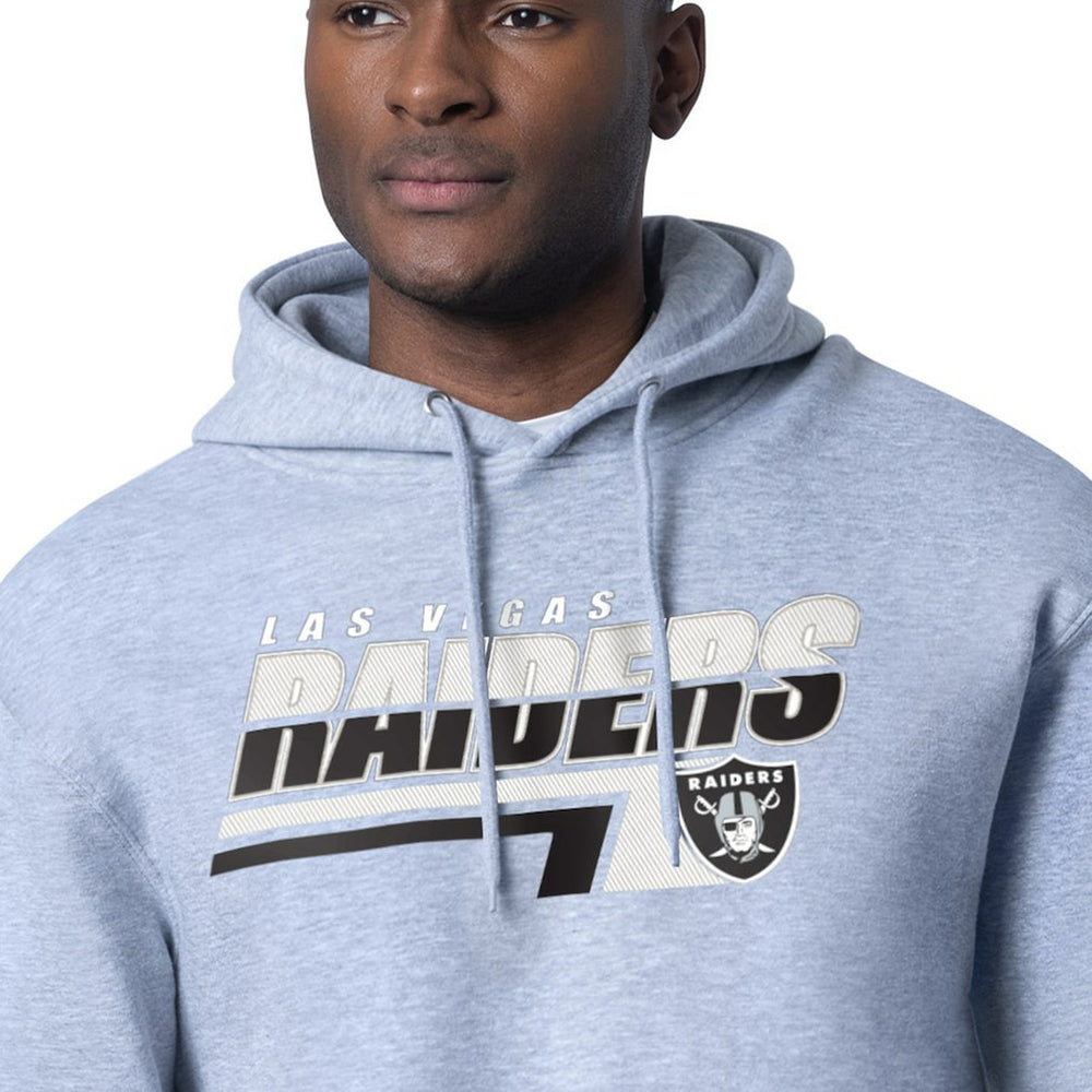 Las Vegas Raiders Starter Logo Push Graphic Hoodie - Heather Gray on sale