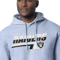 Las Vegas Raiders Starter Logo Push Graphic Hoodie - Heather Gray on sale