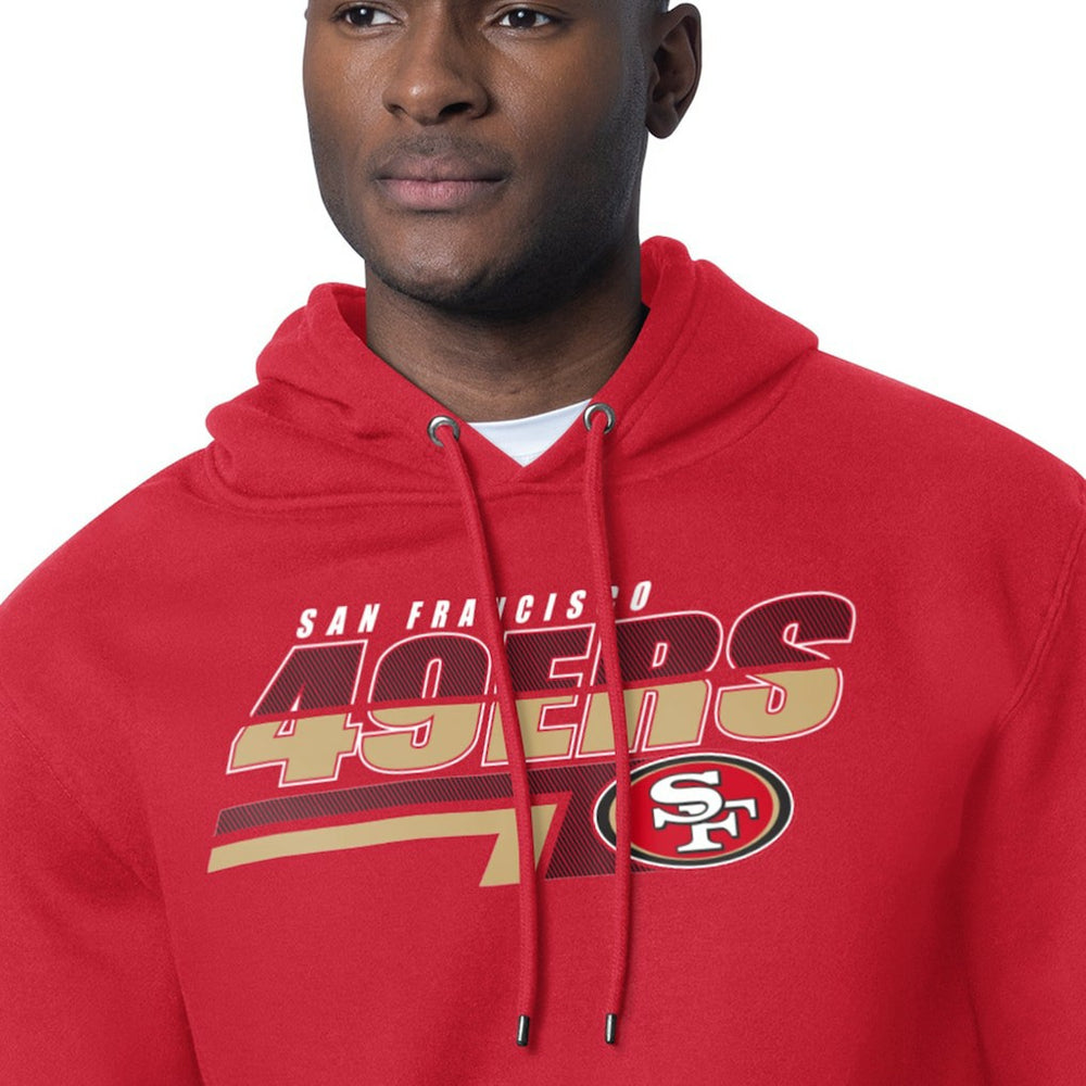 San Francisco 49ers Starter Logo Push Graphic Hoodie - Scarlet on sale
