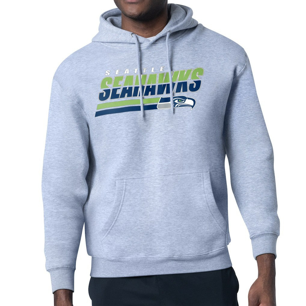 Seattle Seahawks Starter Logo Push Graphic Hoodie - Heather Gray on sale