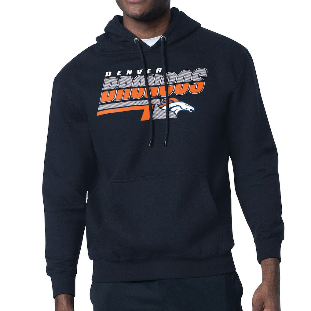 Denver Broncos Starter Logo Push Graphic Hoodie - Navy outlet