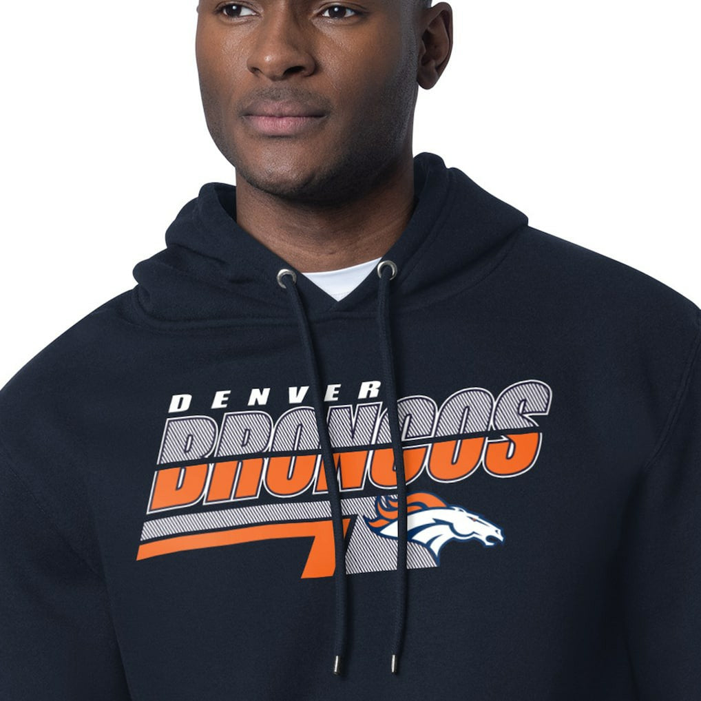 Denver Broncos Starter Logo Push Graphic Hoodie - Navy outlet
