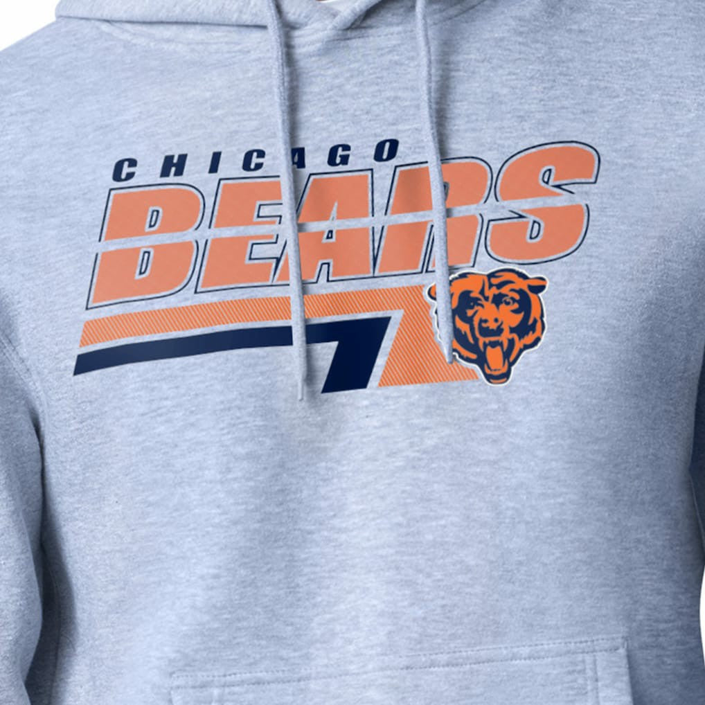 Chicago Bears Starter Logo Push Graphic Hoodie - Heather Gray discount