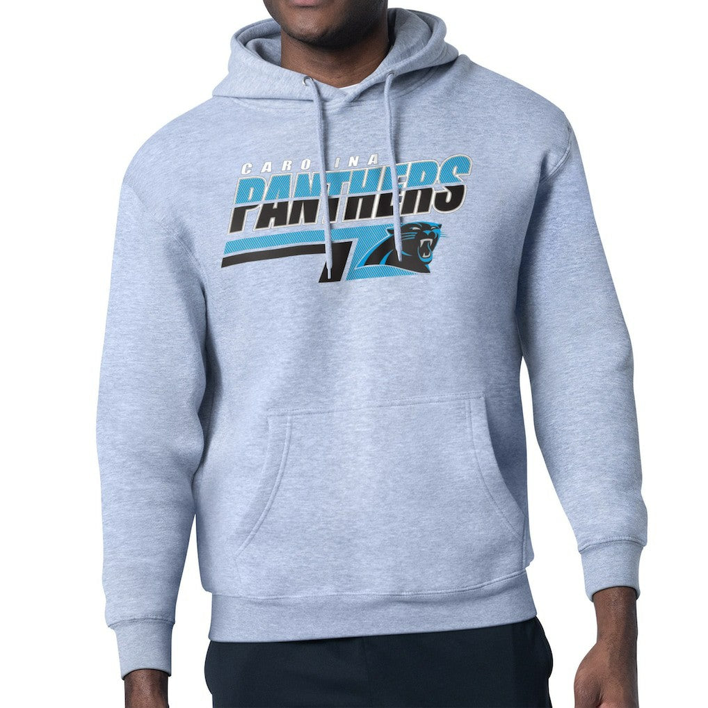 Carolina Panthers Starter Logo Push Graphic Hoodie - Heather Gray sale