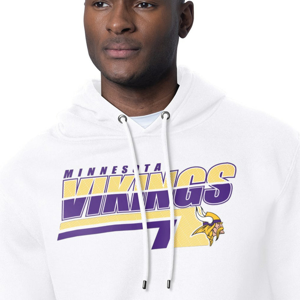 Minnesota Vikings Starter Logo Push Graphic Hoodie - White on sale