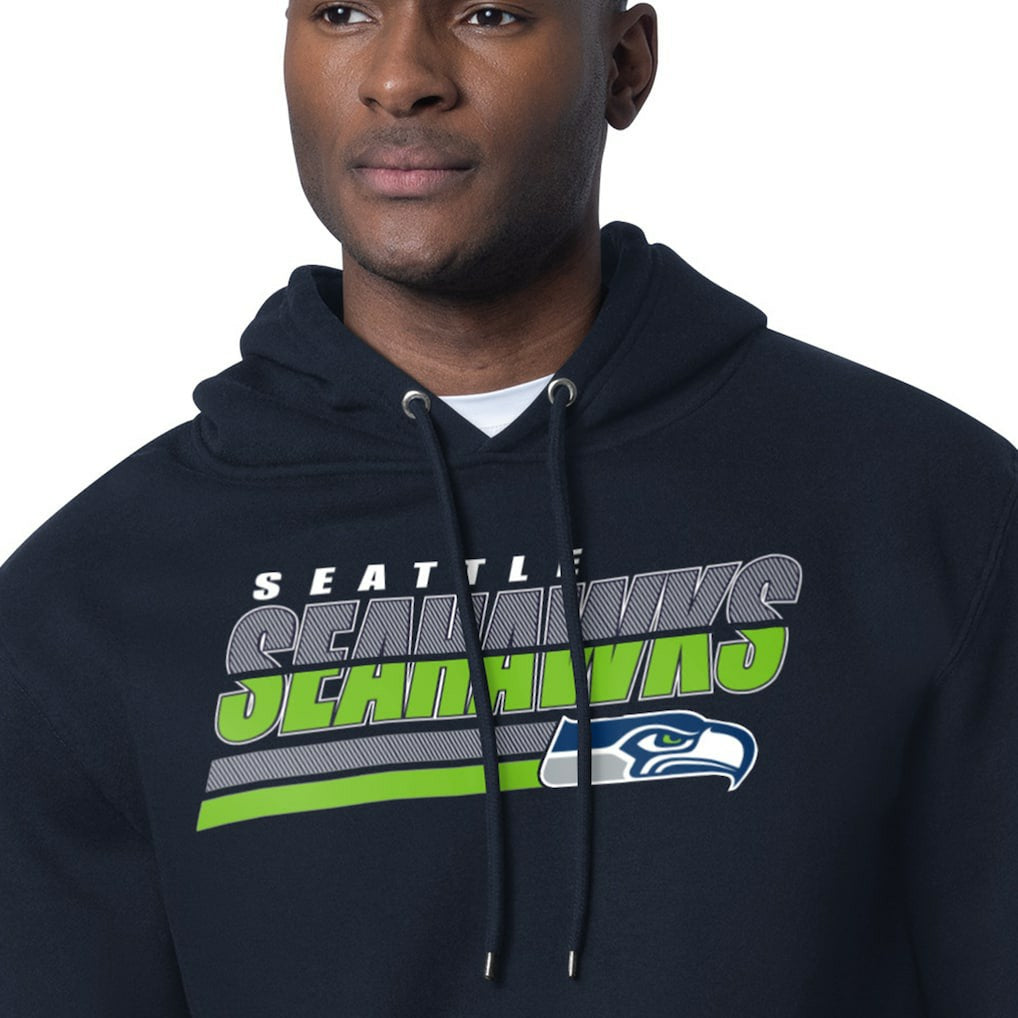 Seattle Seahawks Starter Logo Push Graphic Hoodie - College Navy outlet