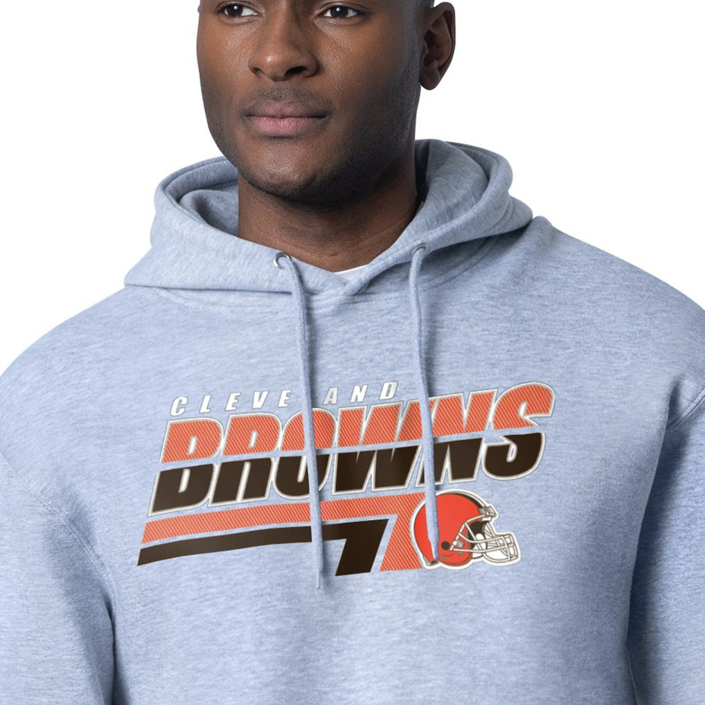 Cleveland Browns Starter Logo Push Graphic Hoodie - Heather Gray online