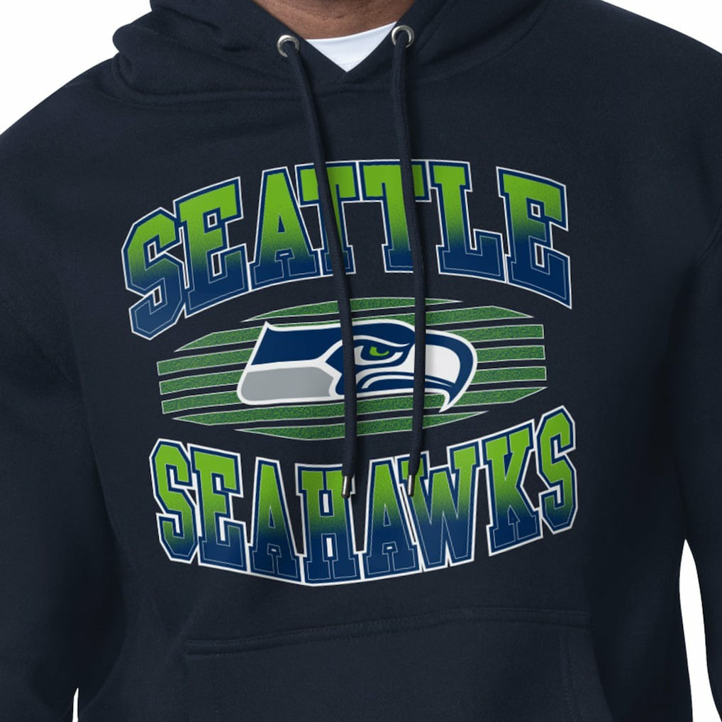 Seattle Seahawks Starter Team Grit Graphic Hoodie - College Navy discount