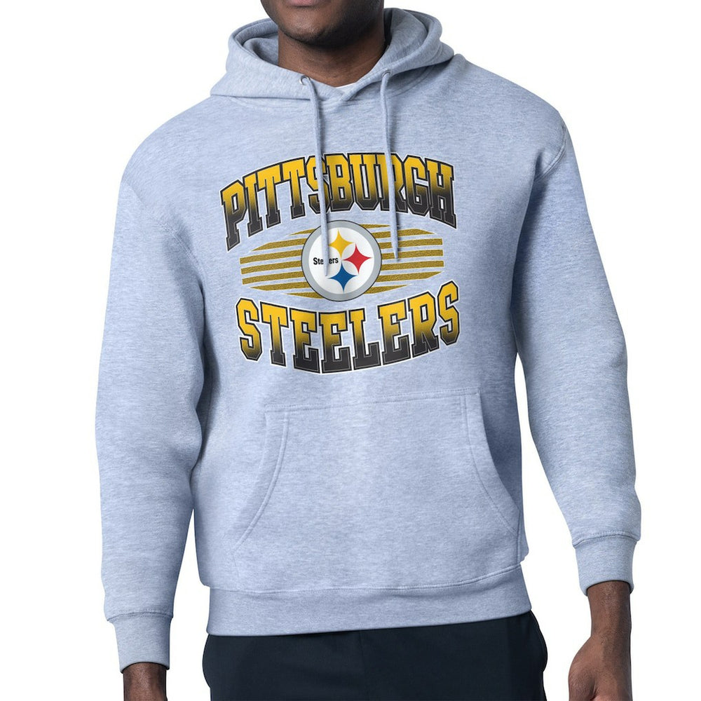Pittsburgh Steelers Starter Team Grit Graphic Hoodie - Heather Gray discount