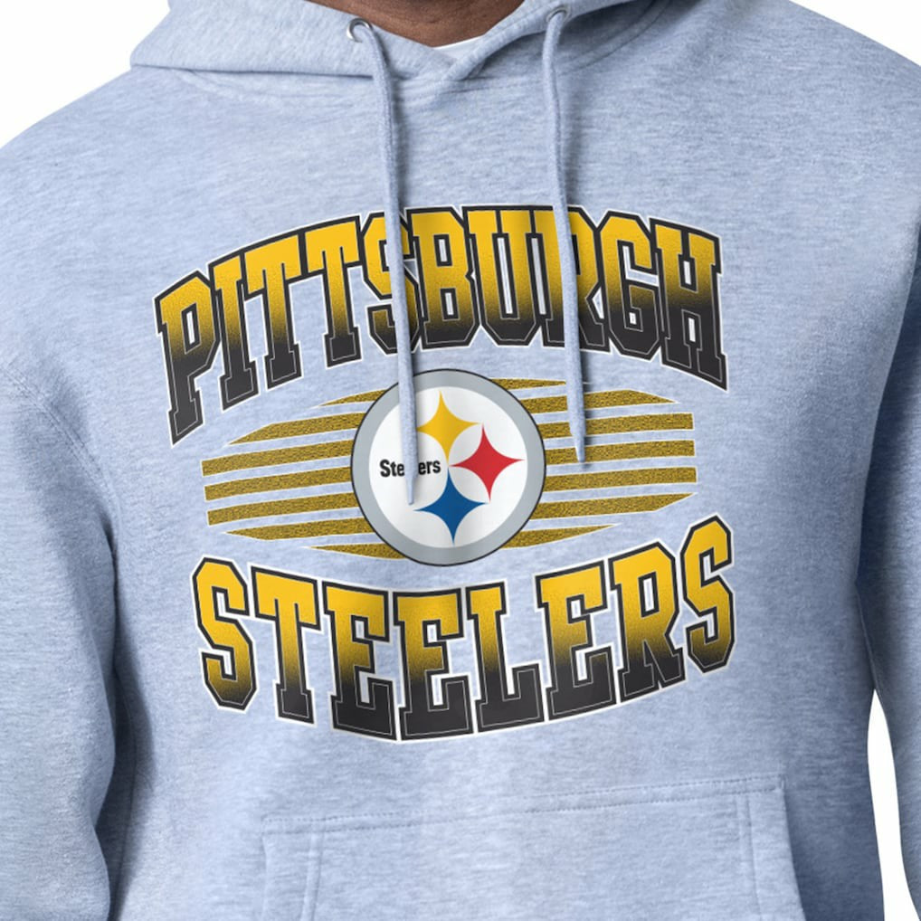 Pittsburgh Steelers Starter Team Grit Graphic Hoodie - Heather Gray discount