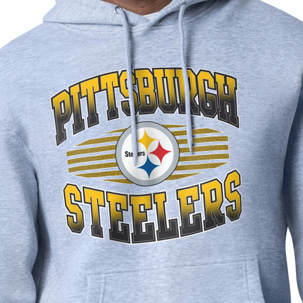 Pittsburgh Steelers Starter Team Grit Graphic Hoodie - Heather Gray discount