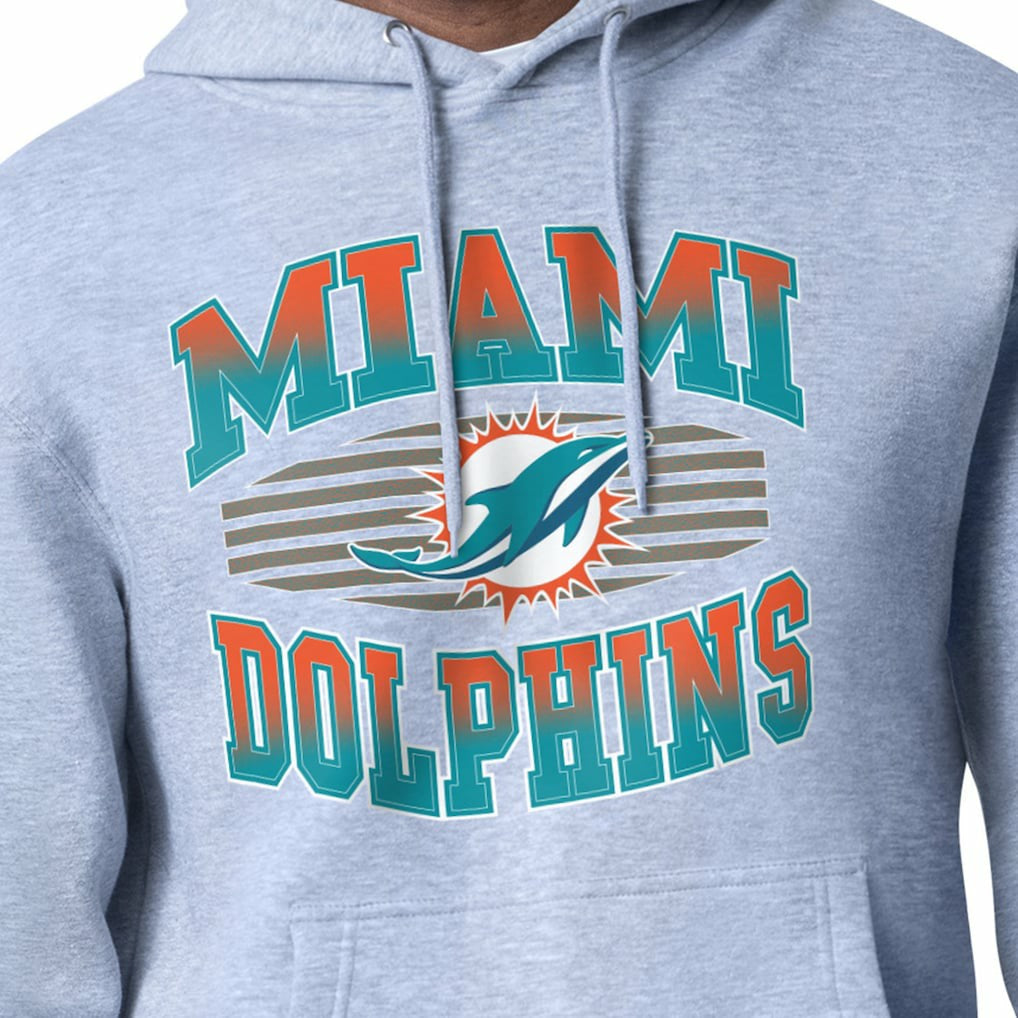 Miami Dolphins Starter Team Grit Graphic Hoodie - Heather Gray on sale