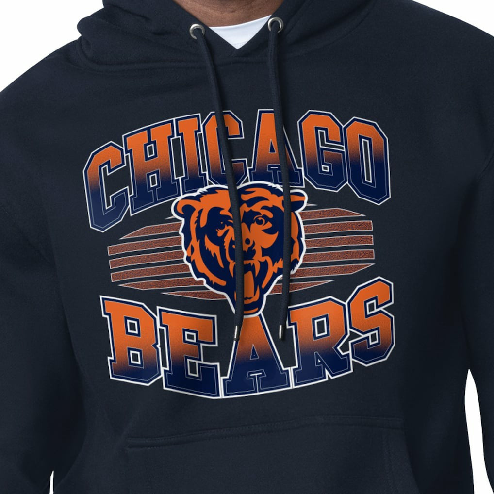 Chicago Bears Starter Team Grit Graphic Hoodie - Navy discount