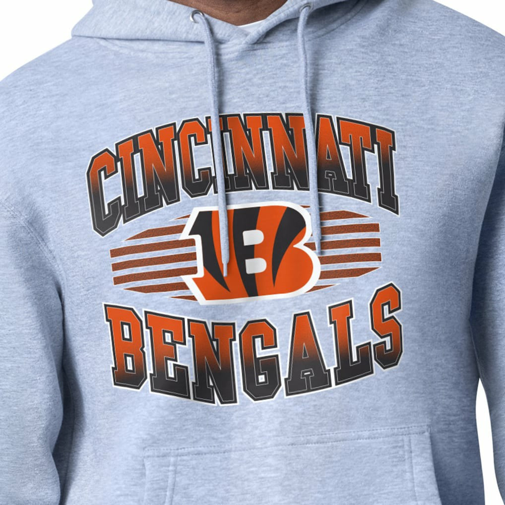 Cincinnati Bengals Starter Team Grit Graphic Hoodie - Heather Gray cheap