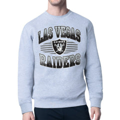 Las Vegas Raiders Starter Team Grit Graphic Fleece Pullover Sweatshirt - Heather Gray cheap