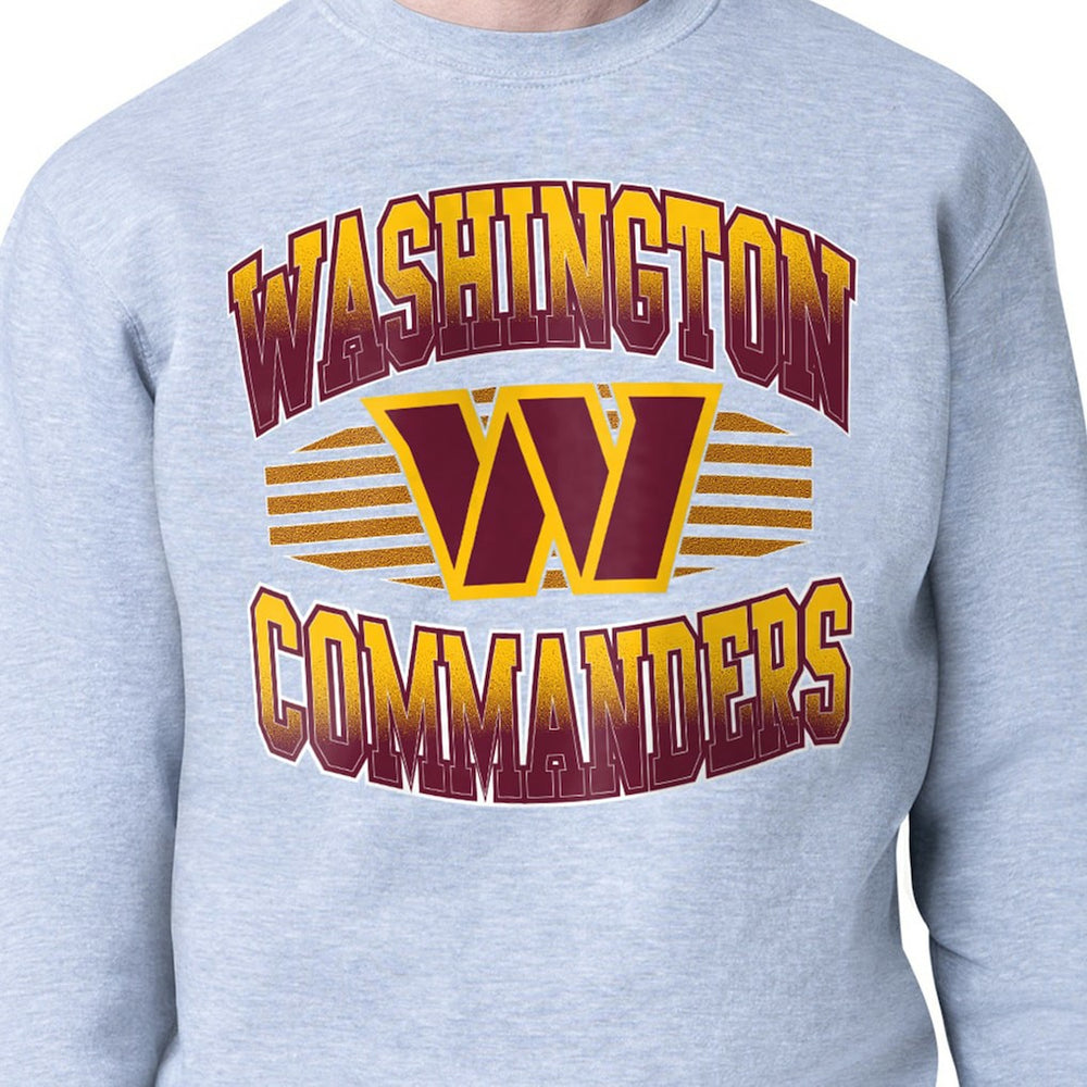 Washington Commanders Starter Team Grit Graphic Fleece Pullover Sweatshirt - Heather Gray discount