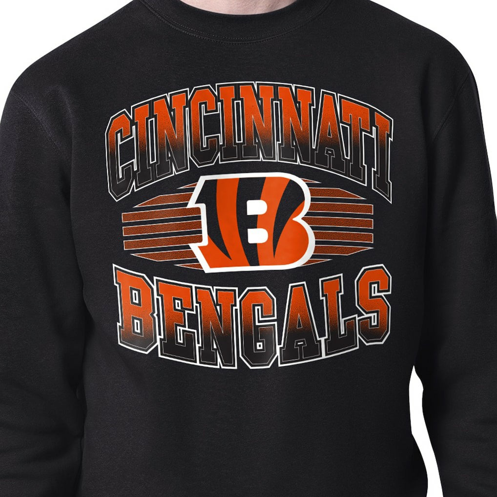 Cincinnati Bengals Starter Team Grit Graphic Fleece Pullover Sweatshirt - Black for sale