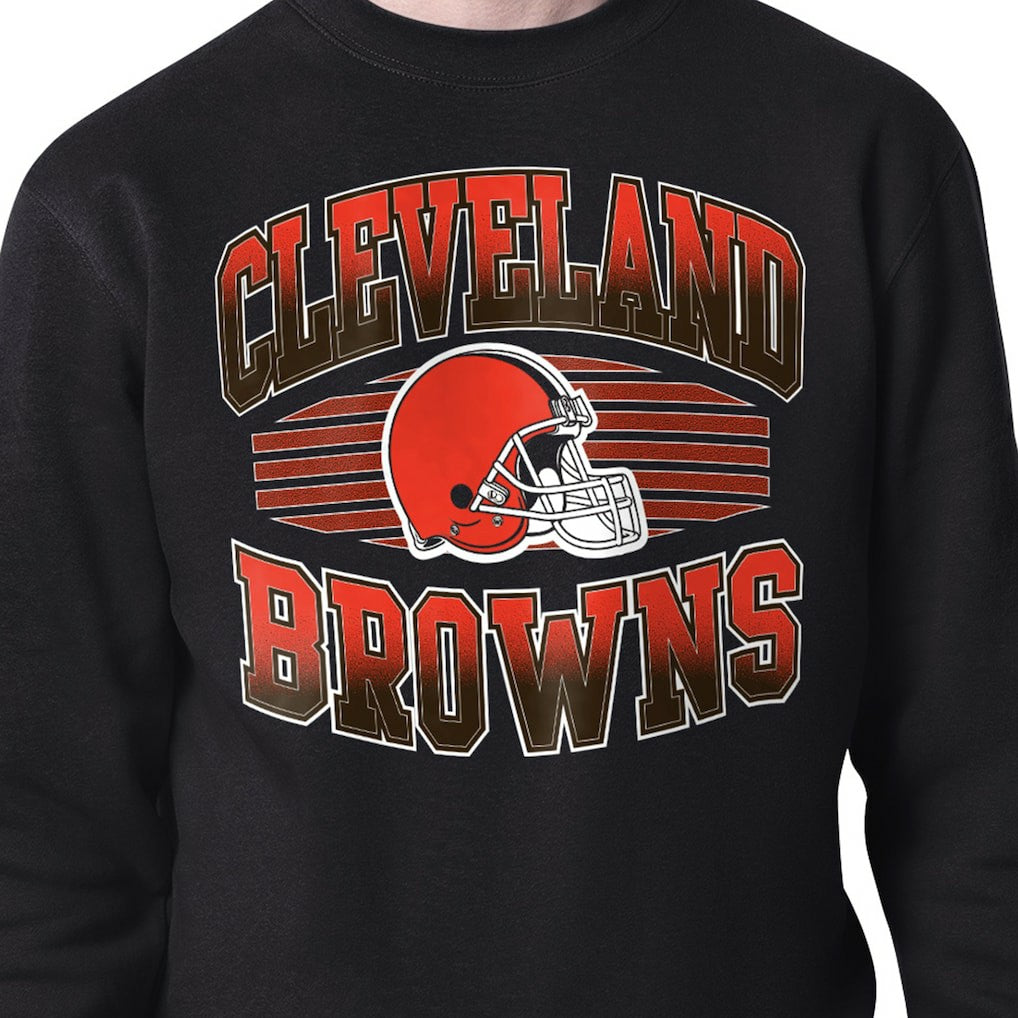 Cleveland Browns Starter Team Grit Graphic Fleece Pullover Sweatshirt - Black outlet