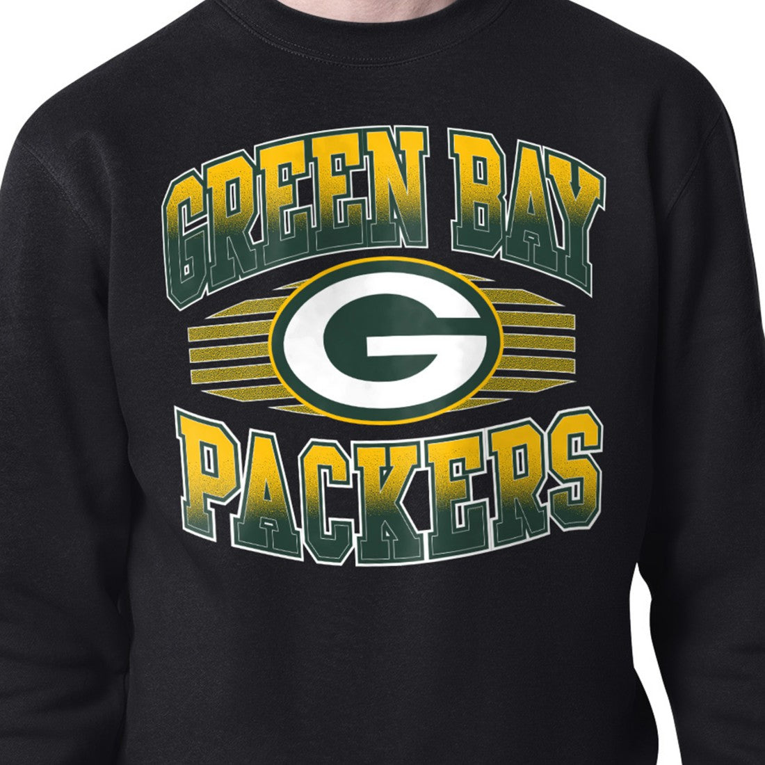 Green Bay Packers Starter Team Grit Graphic Fleece Pullover Sweatshirt - Black for sale