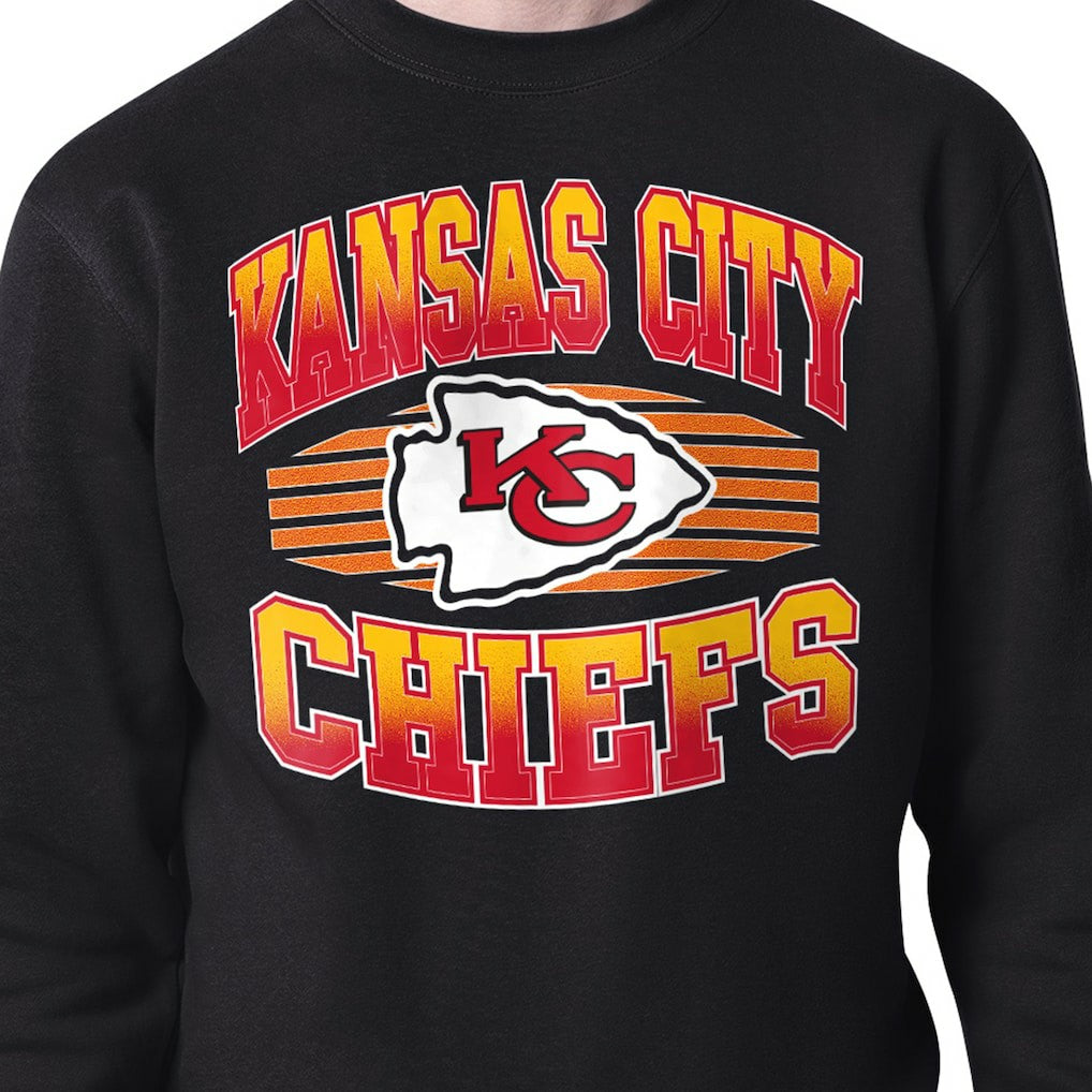 Kansas City Chiefs Starter Team Grit Graphic Fleece Pullover Sweatshirt - Black discount