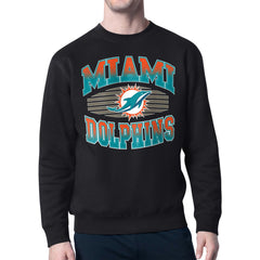 Miami Dolphins Starter Team Grit Graphic Fleece Pullover Sweatshirt - Black for sale