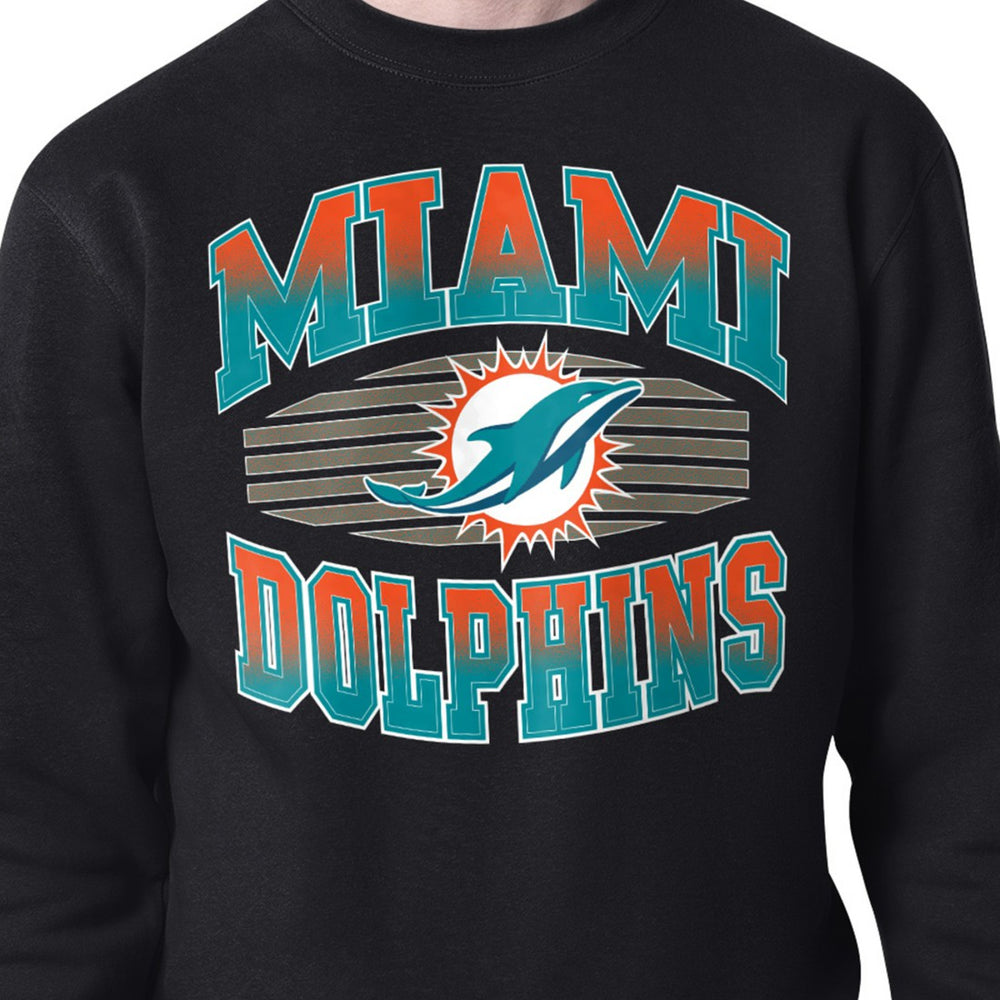 Miami Dolphins Starter Team Grit Graphic Fleece Pullover Sweatshirt - Black for sale
