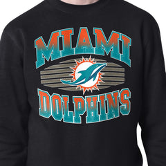 Miami Dolphins Starter Team Grit Graphic Fleece Pullover Sweatshirt - Black for sale