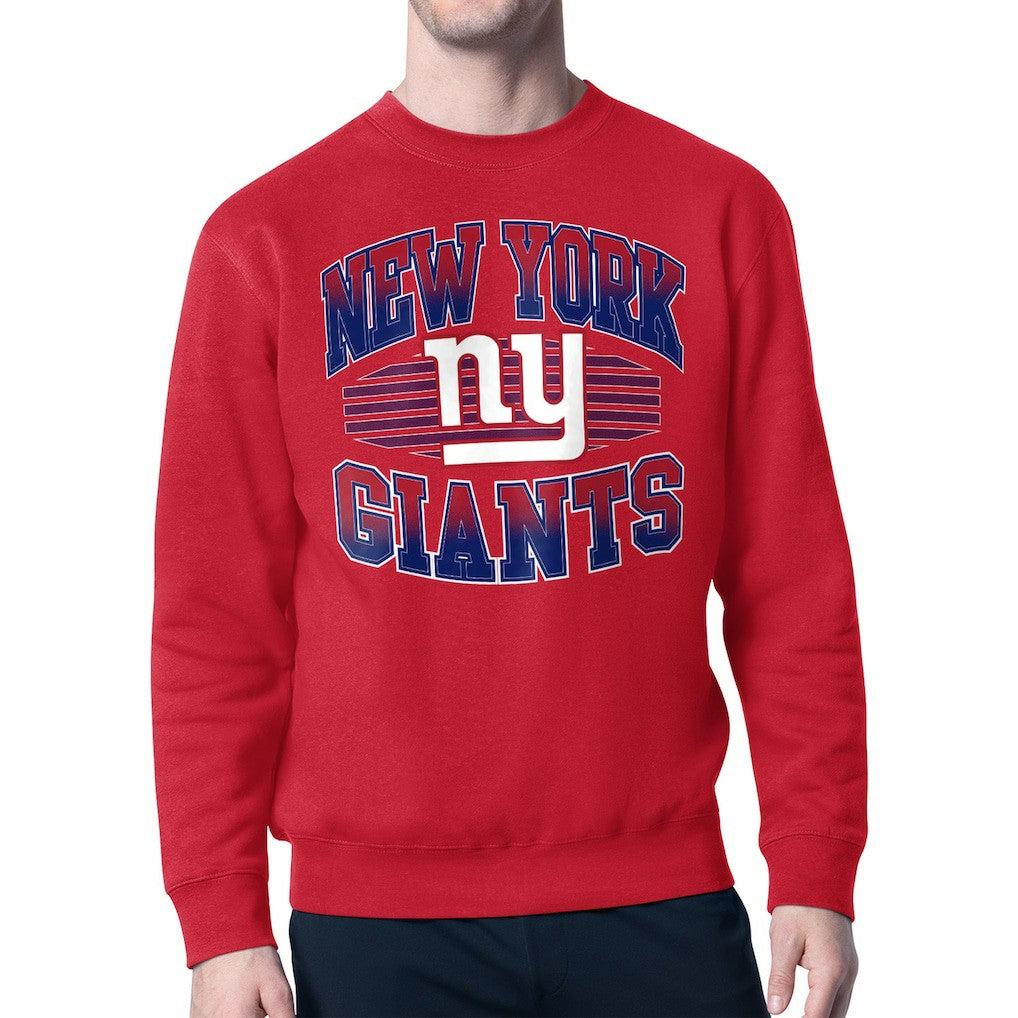 New York Giants Starter Team Grit Graphic Fleece Pullover Sweatshirt - Red for sale