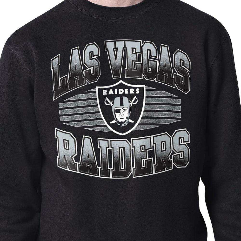 Las Vegas Raiders Starter Team Grit Graphic Fleece Pullover Sweatshirt - Black for sale