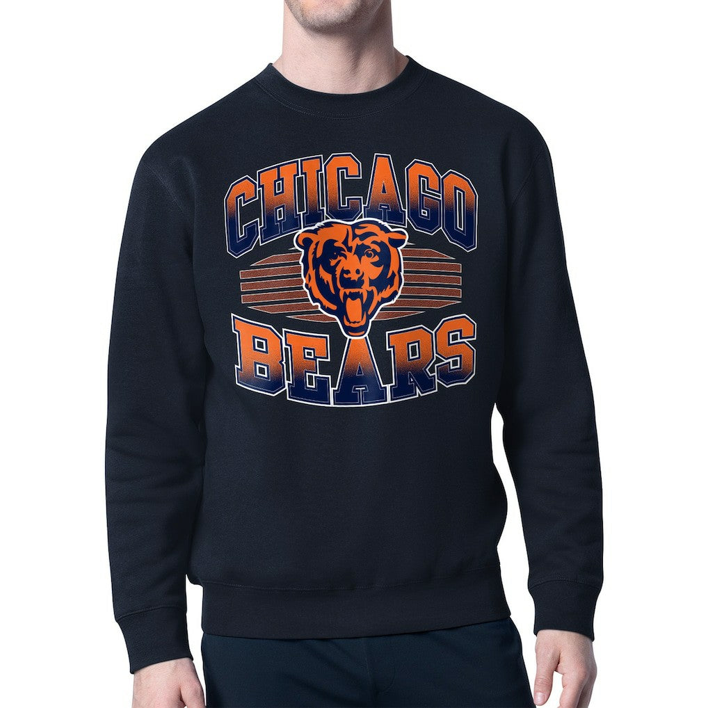 Chicago Bears Starter Team Grit Graphic Fleece Pullover Sweatshirt - Navy online