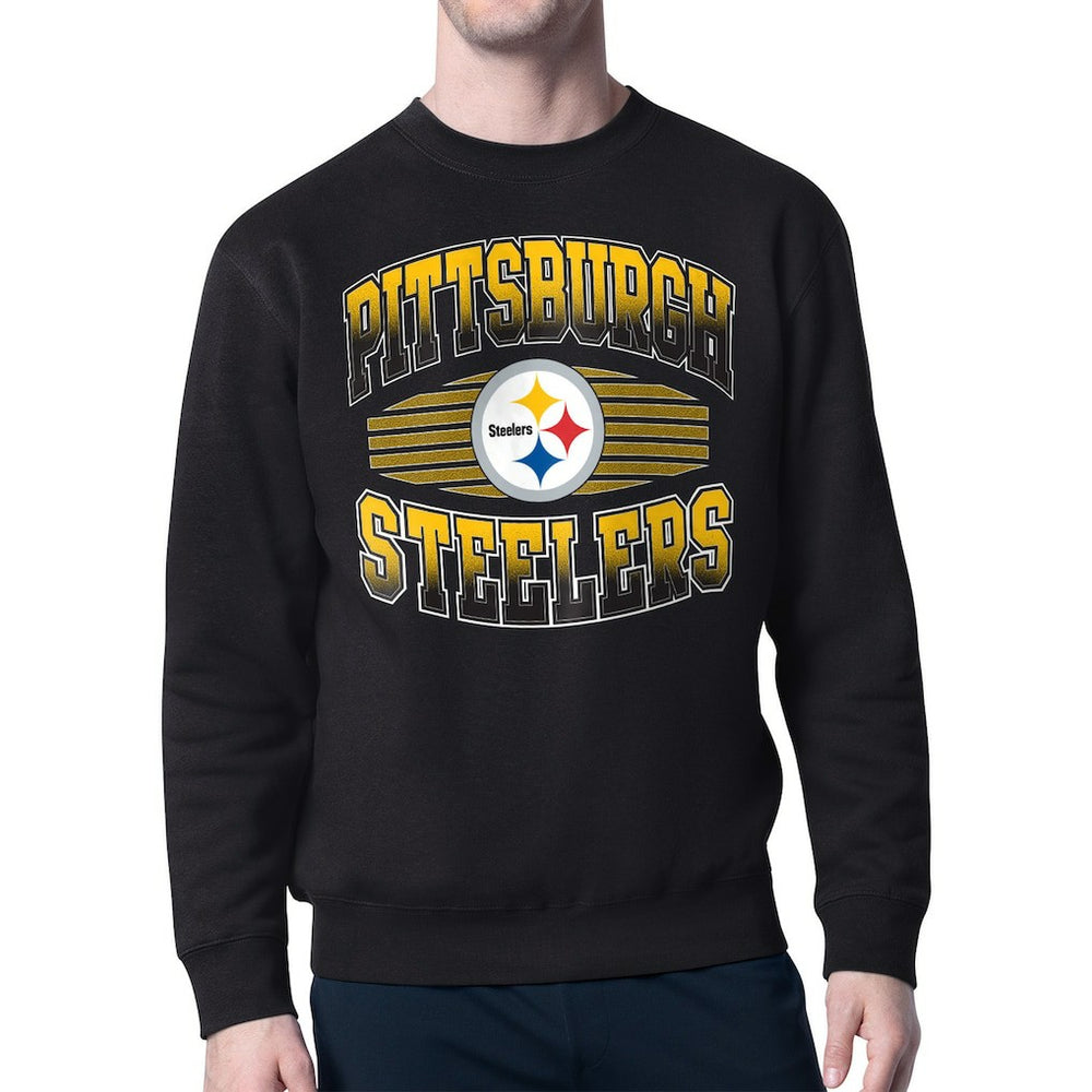 Pittsburgh Steelers Starter Team Grit Graphic Fleece Pullover Sweatshirt - Black cheap