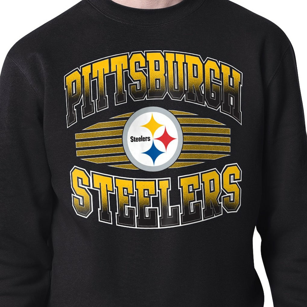 Pittsburgh Steelers Starter Team Grit Graphic Fleece Pullover Sweatshirt - Black cheap